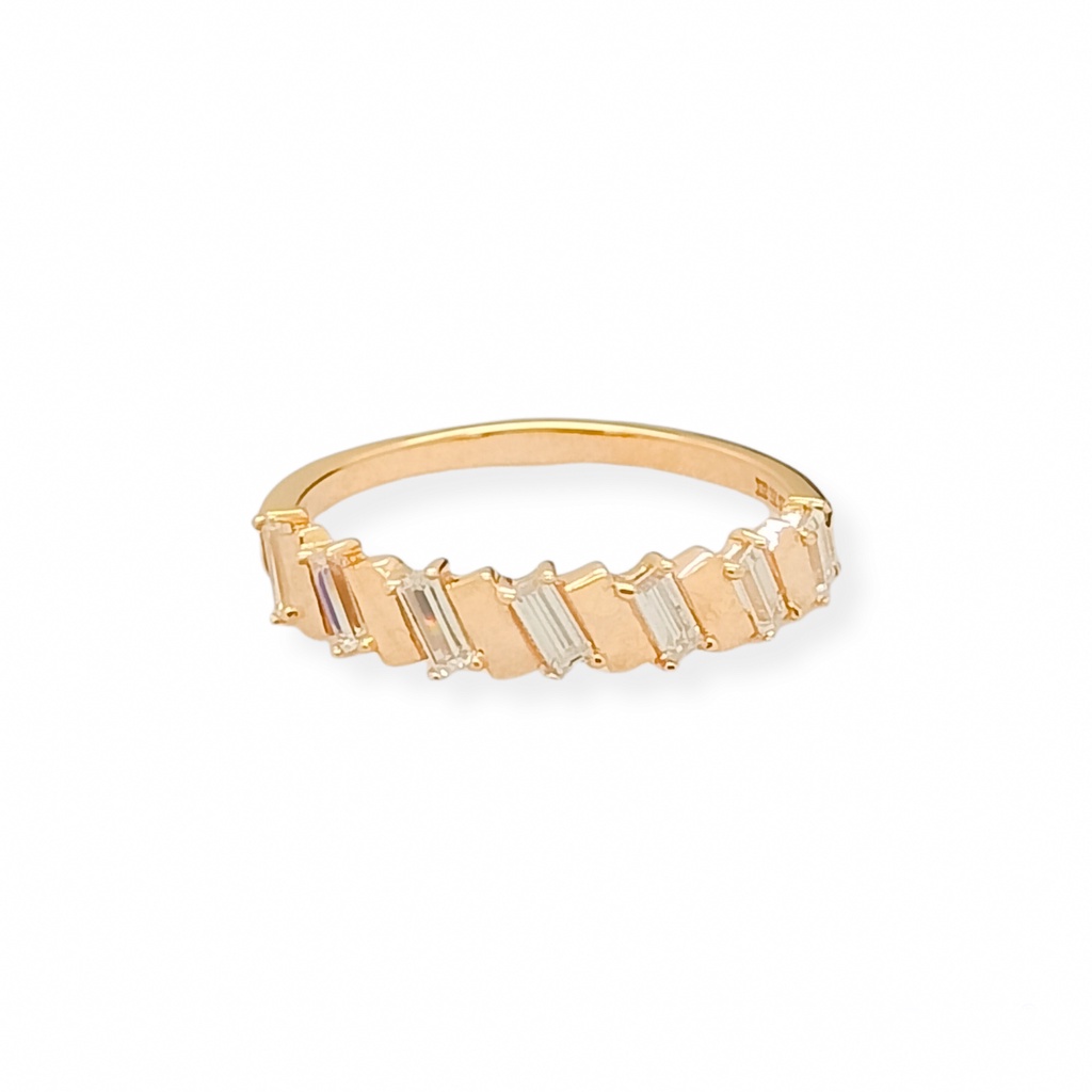 Cincin Sandra Dewi Gold Baguette Dainty Collection RI210470 18K 755 SDW Gold