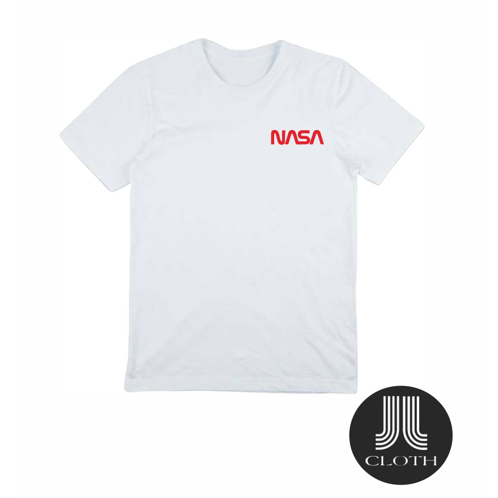 TSHIRT BAJU KAOS DISTRO NASA LOGO BASIC/ KAOS NASA LOGO COTTON COMBED 30S