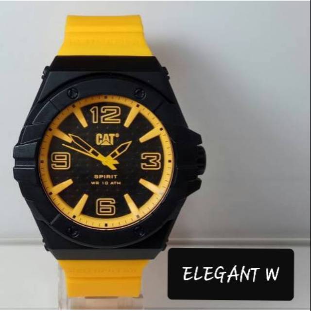 JAM TANGAN CATERPILLAR PRIA ORIGINAL CAT LE.111.27.137 YELLOW BLACK