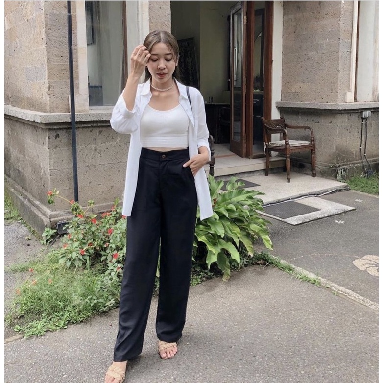 BEFAST - ZRX OOTD Celana Kulot KARISA / KULOT HIGHWAIST YORA KANCING / Celana Kulot Terbaru 2022 / Bawahan Wanita Kekinian / Kulot Polos Casual / Trendy / Terlaris / Celana Kulot Banyak Warna / Kulot Termurah