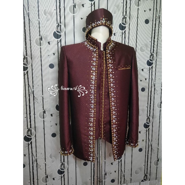 Beskap pengantin bahan semiwol