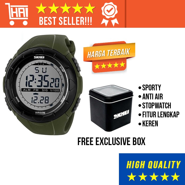 JAM TANGAN SPORTY DIGITAL ORI ANTI AIR WATER PROOF RESISTANT STOPWATCH SPORT JM JAMTANGAN PRIA COWOK