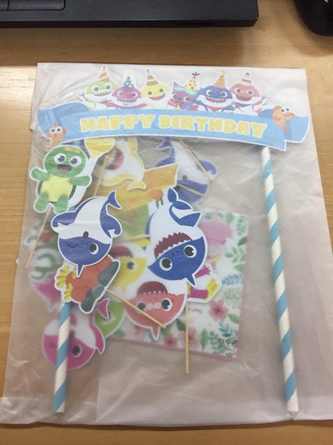 Topper Birthday Cake Baby Shark