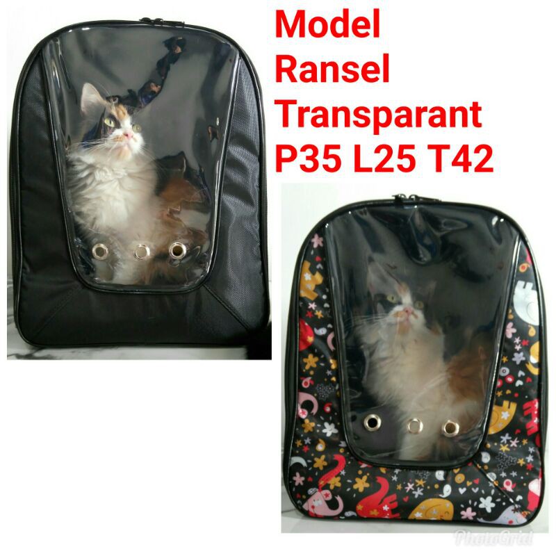 TAS KUCING JUMBO Tas Hewan Model Ransel Transparan Tas Musang Kelinci Reptil Oter dan Hewan Lain