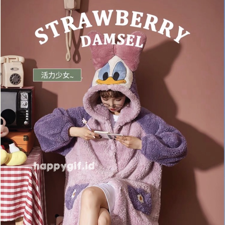 DONALD DAISY DASTER ONESIE BAJU TIDUR KOSTUM  PIYAMA KIGURUMI