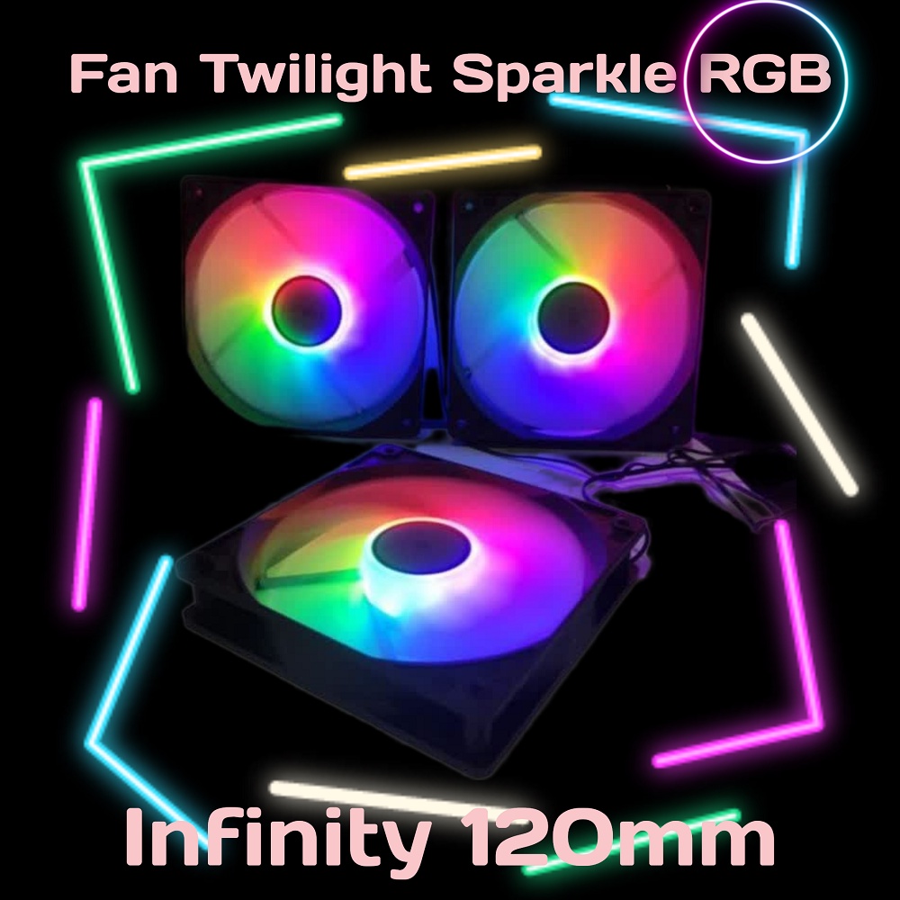 Fan Casing RGB Infinity Twilight Sparkle 120mm 12&quot;cm 1200rpm Molek Conector Fan Case Hydraulic BearingSilent