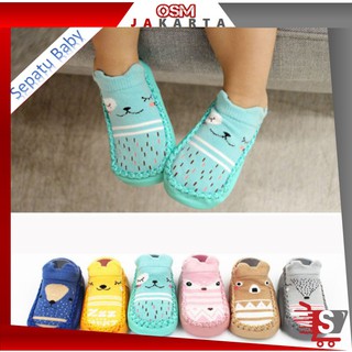 OSM JKT F382 Sepatu Bayi Bahan Kaos Kaki Animal Anti Slip / Sepatu Bayi Prewalker / Kaos Kaki Bayi