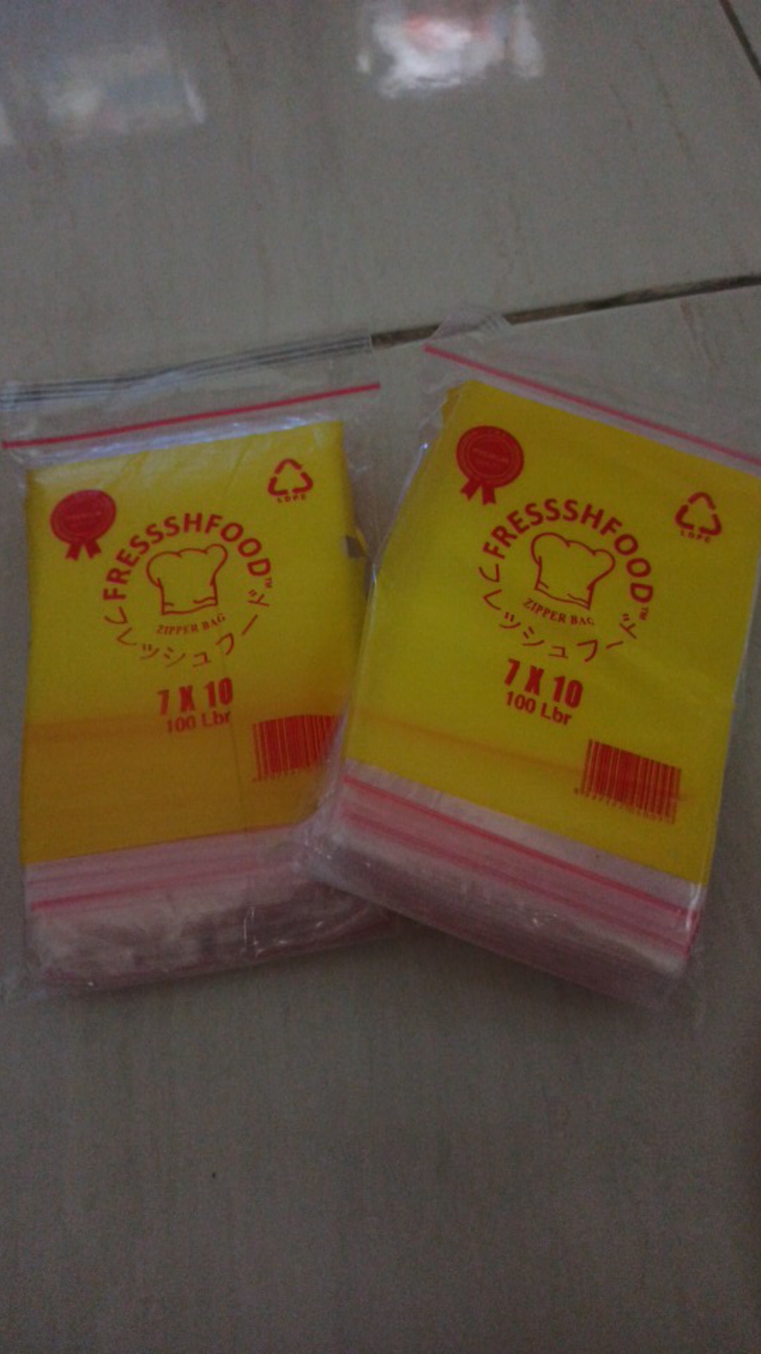 Fresssh Food Zipper Bag 7cm X 10cm Pack 100s