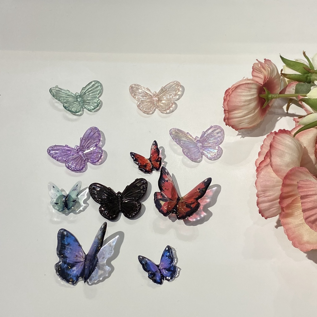 Butterfly 1 Pc Aksesoris Stiker Gesper Sepatu Bentuk Kupu-Kupu crocs Untuk Dekorasi