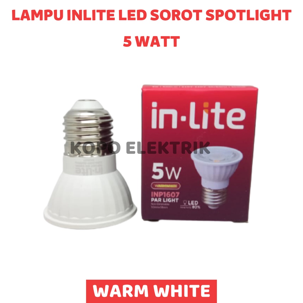 Lampu Sorot Led Spotlight 5w E27 PAR 5 Watt Ulir 220V Inlite