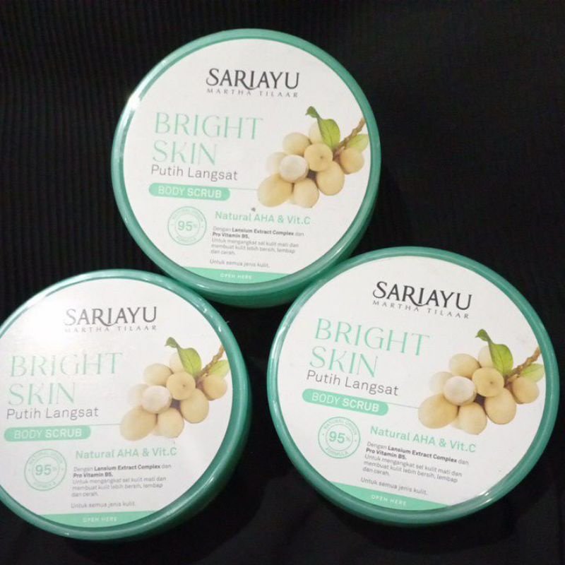 Sariayu bright skin putih langsat body scrub/lulur