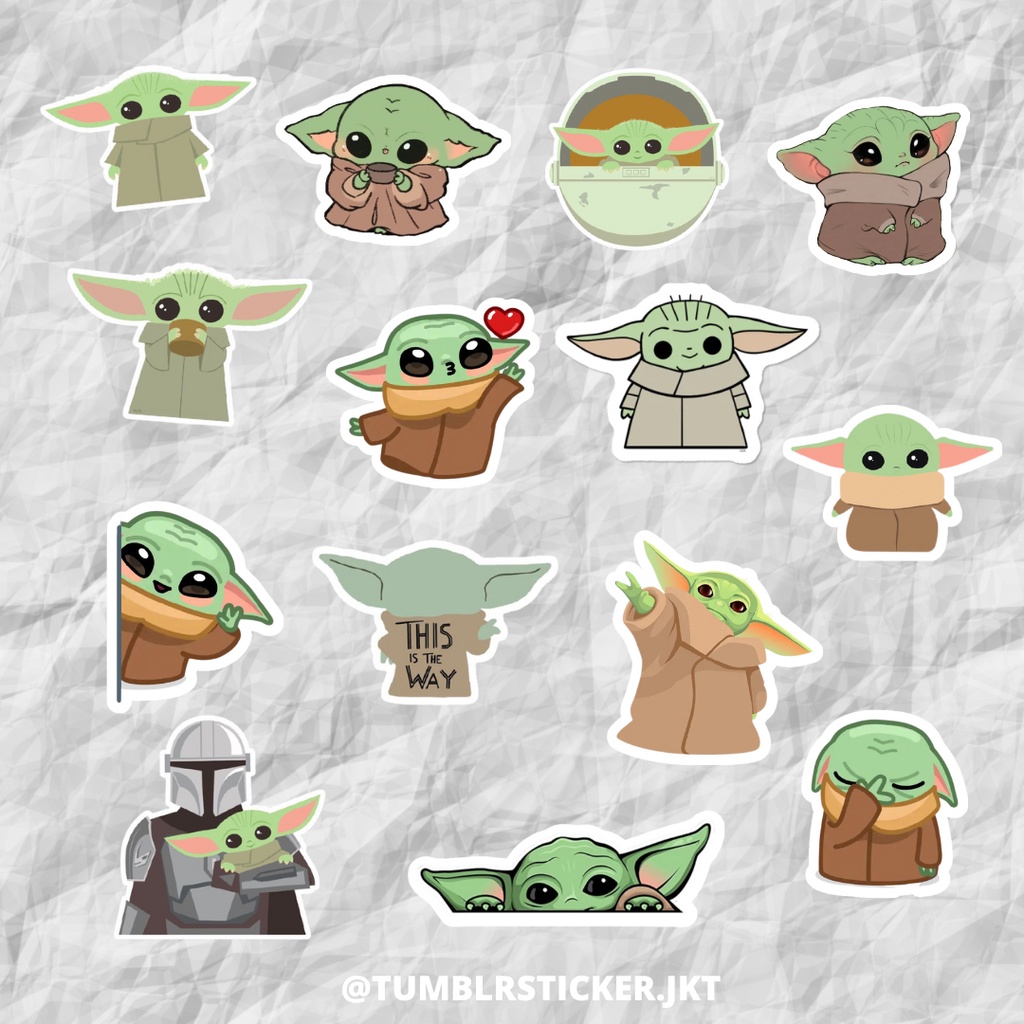 

Sticker Tumblr Aesthetic | Baby Yoda Pack