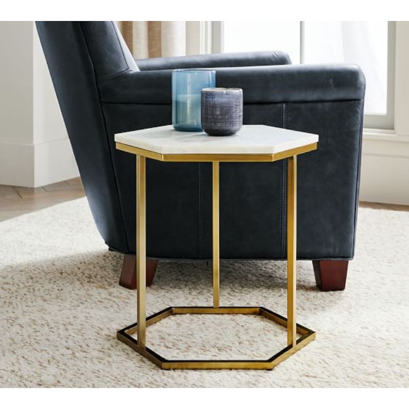 INDIRA - MEJA MINIMALIS MEJA KOPI MEJA MARMER MEJA BULAT MEJA PUTIH FURNITURE MINIMALIS