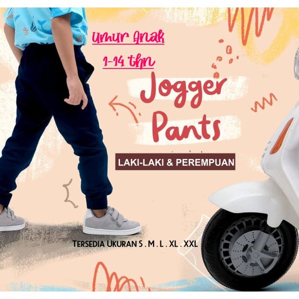Celana joger anak | Pakaian anak laki perempuan tanggung olahraga trening training usia 5-10 tahun