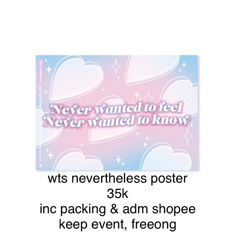 poster nevertheless / nevertheless poster A3 / nevertheless paper