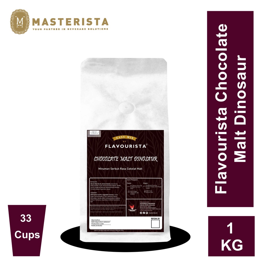 

Flavourista Bubuk Minuman Rasa Coklat Millow / Chocolate Millow Powder 1000 gram
