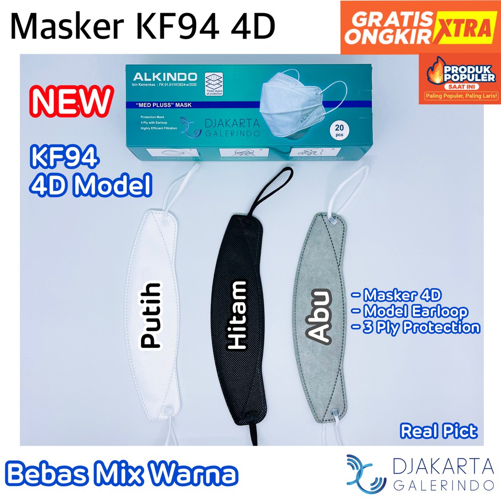 Masker EVO 4D Med Plus KF94 3 Masker Korea