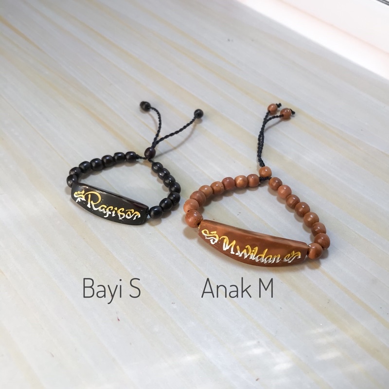 Gelang nama anak / bayi custom request sendiri kaokah kokka koka