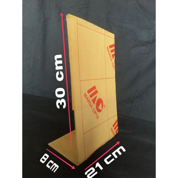 

akrilik tempat brosur/tent card 30 x 21 cm tebal 2mm