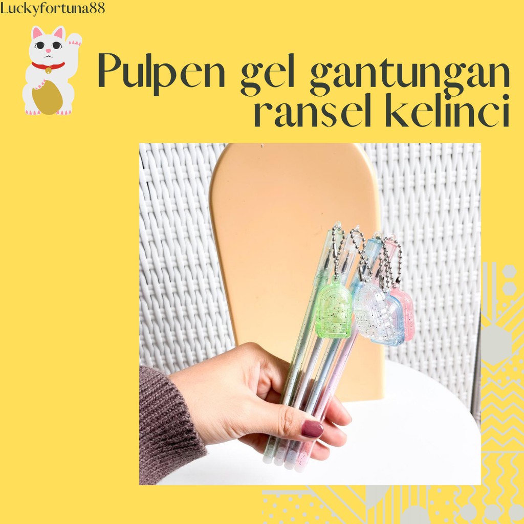 

[Luckyfortuna88] pulpen gel gantungan ransel kelinci pen gel gantungan kelinci murah alat tulis kantor alat tulis sekolah kualitas premium atk