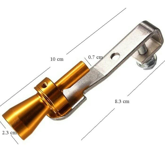 Knalpot Mobil Gold Exhaust Fake Turbo Whistler Pipe Sound Muffler