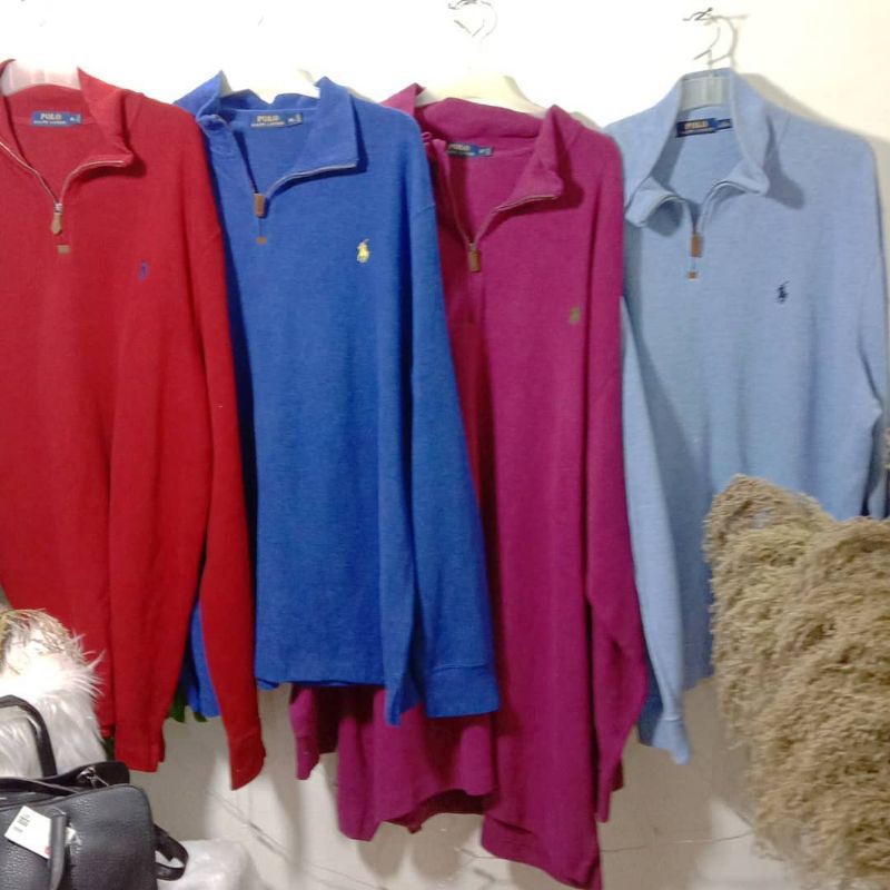 JAKET BIG SIZE JUMBO BESAR RAJUT KATUN KAOS MELAR TURTLE NECK KERAH LEHER TINGGI BRANDED POLO ORIGIN