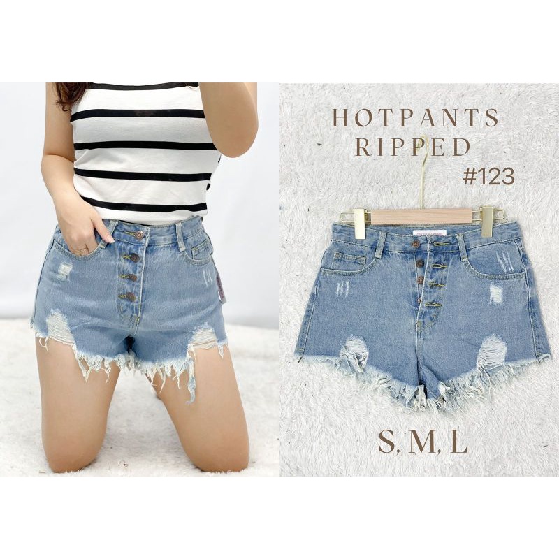 MDLV ~ Hotpants Ripped #123 Celana Pendek Jeans Import