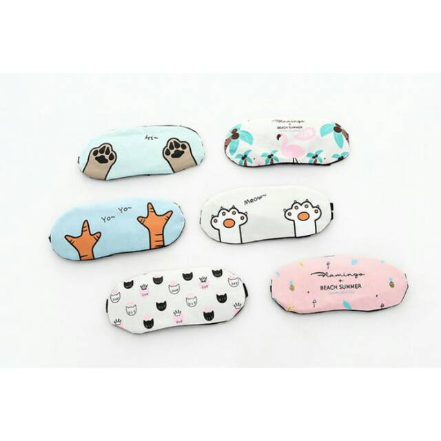 Eye Mask Kaki Binatang Flamingo Dan Kucing Shopee Indonesia