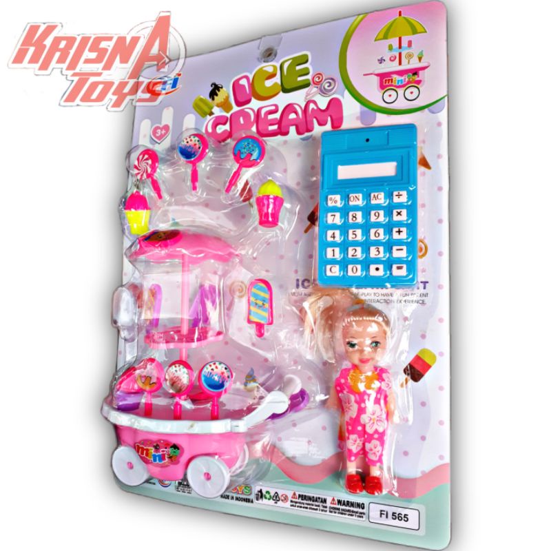 MAINAN ANAK BONEKA BARBIE MINI RODA ICE CREAM