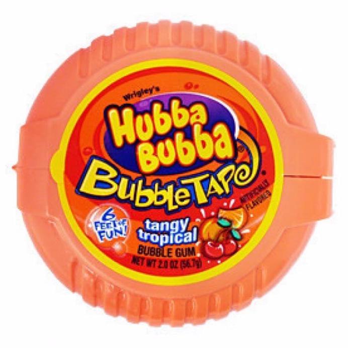

HUBBA BUBBA GUM TAPE AWESOME ORIGINAL, SOUR RASPBERRY, TANGY TROPICAL - ORIGINAL