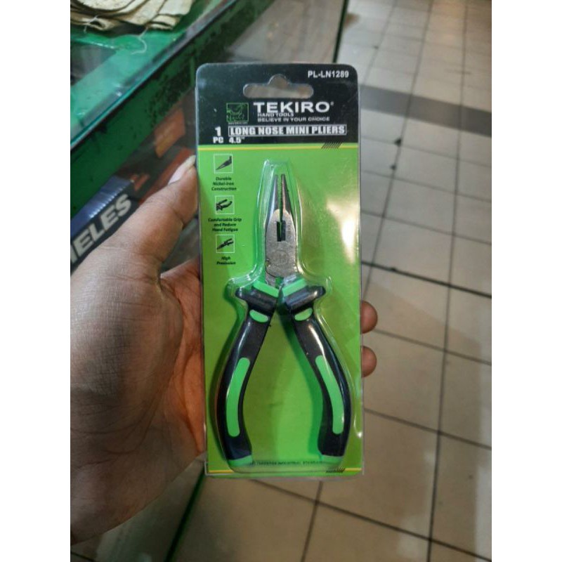 Tekiro tang lancip 4.5&quot; TEKIRO long nose mini pliers 4.5 inch Tekiro Tang Lancip 4 in PL-LN1289