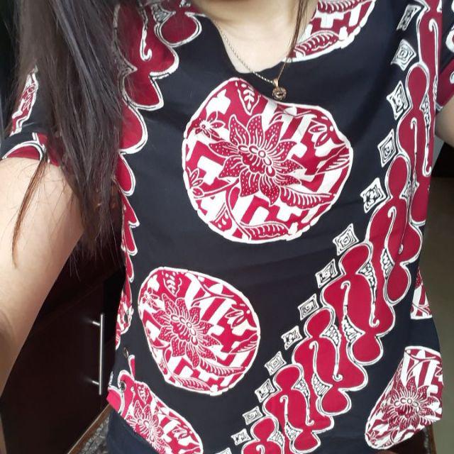 Blouse 129 Vs# Blouse Batik Basic Ukuran Xxl Bahan Katun Adem Stretchy