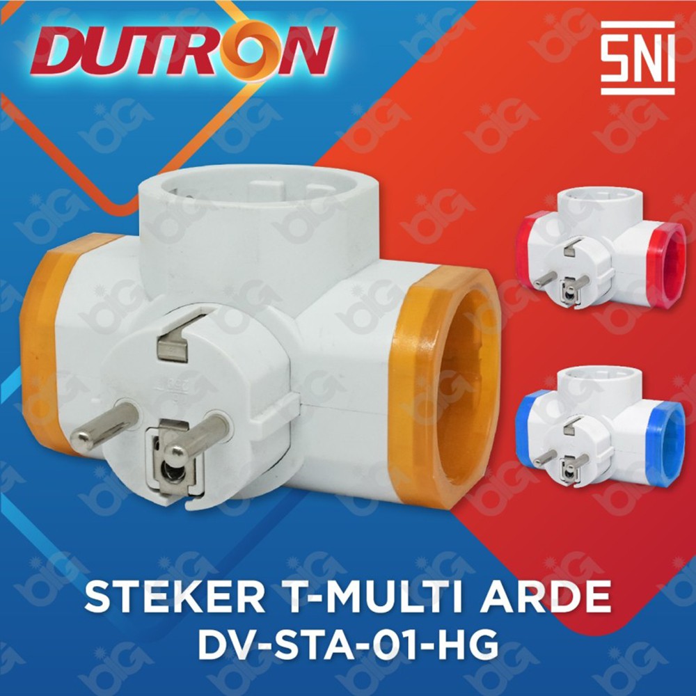 Steker T Arde Dutron Colokan Cabang 3 Cagak 3 Lubang DV STA 01 HG DUTRON