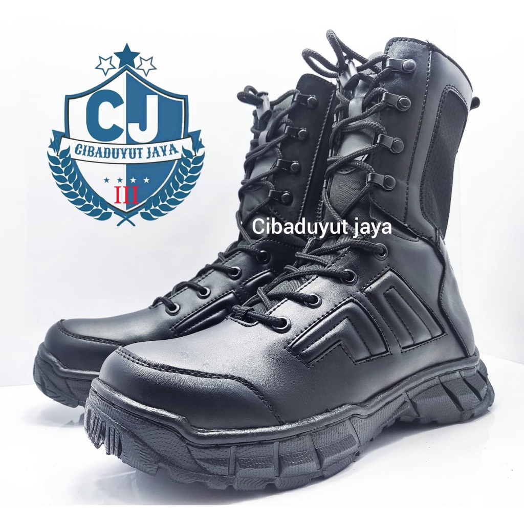 sepatu pdl Tactical hitam I TNI POLRI SECURITY I 10 inchi kombinasi CORDURA waterproof I CIBADUYUT JAYA