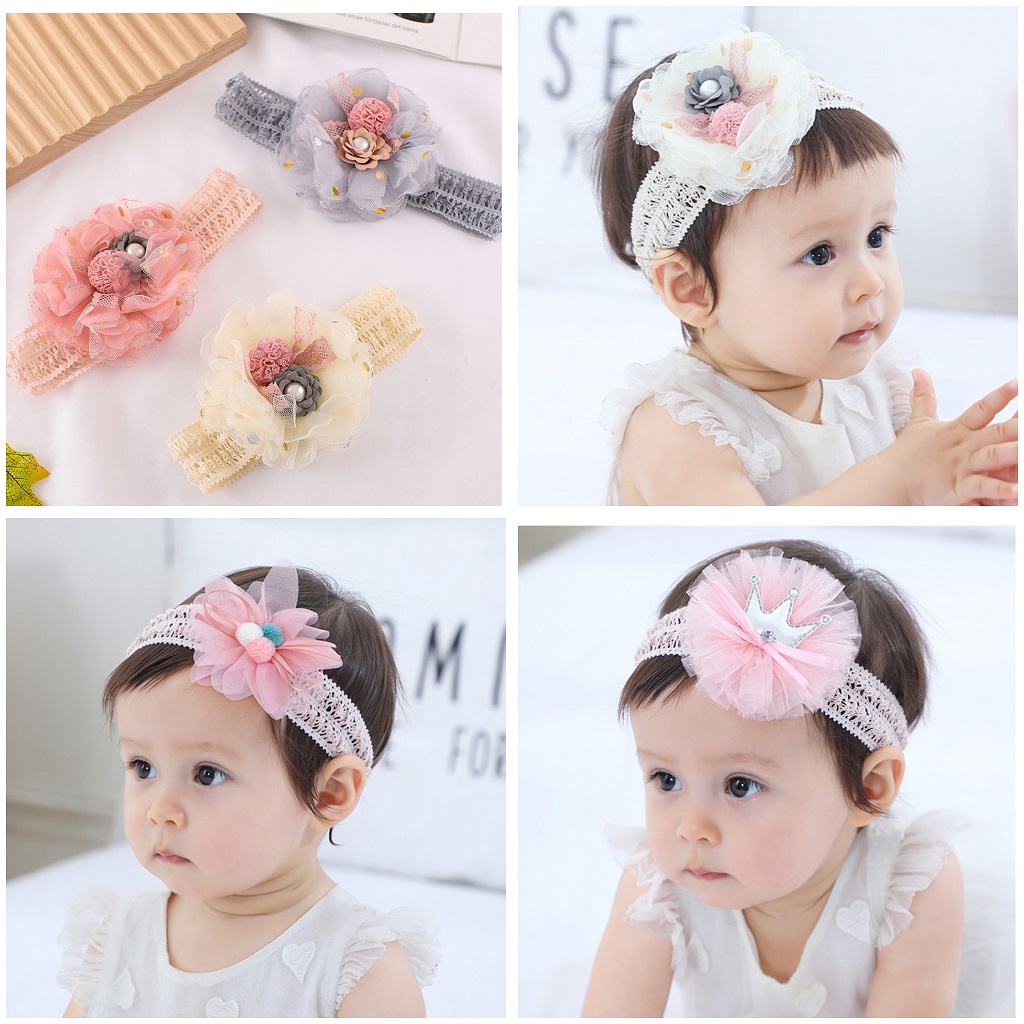 Bandana Bayi Headband Anak Flower Bloom