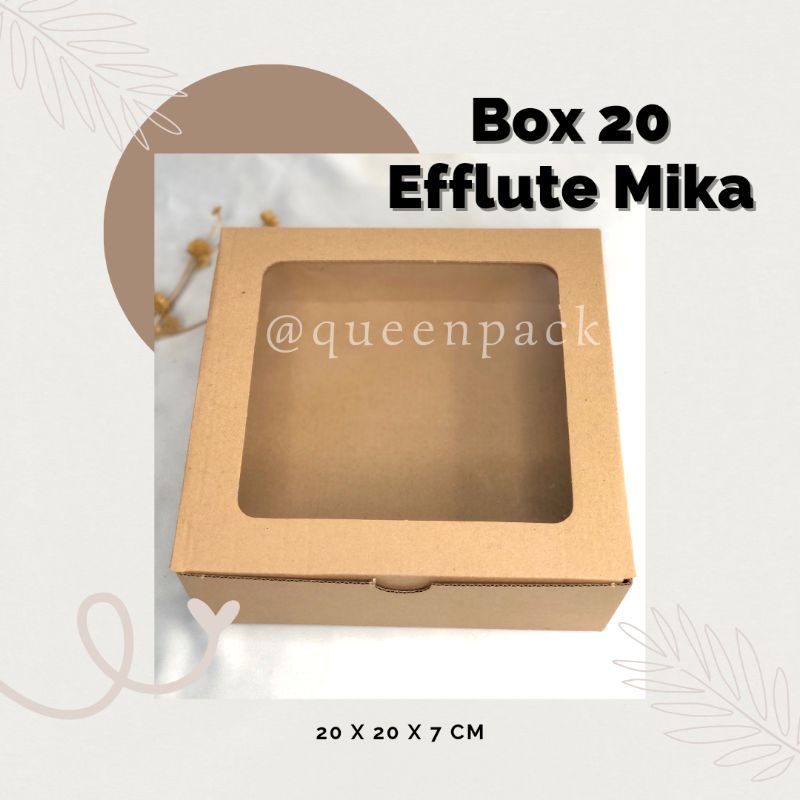 

KARDUS/BOX EFFLUTE SQUARE MIKA 20x20x7 CM BOX KEMASAN PACKAGING