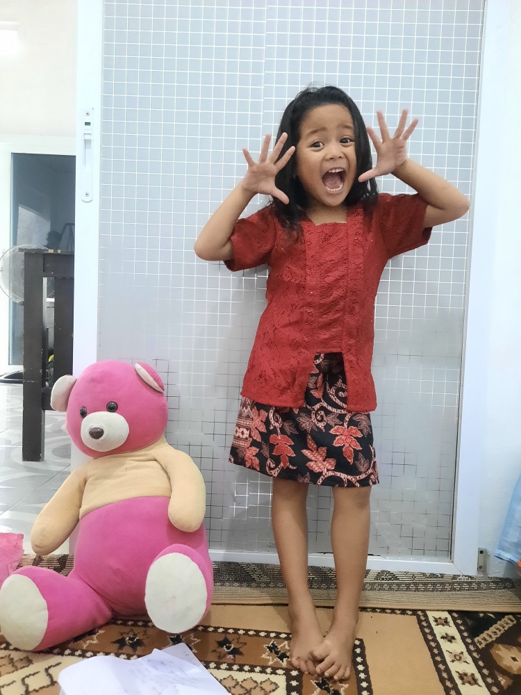 Kebaya Anak Modern Brukat Brokat Caca Set Setelan Kids Rok Batik Dm