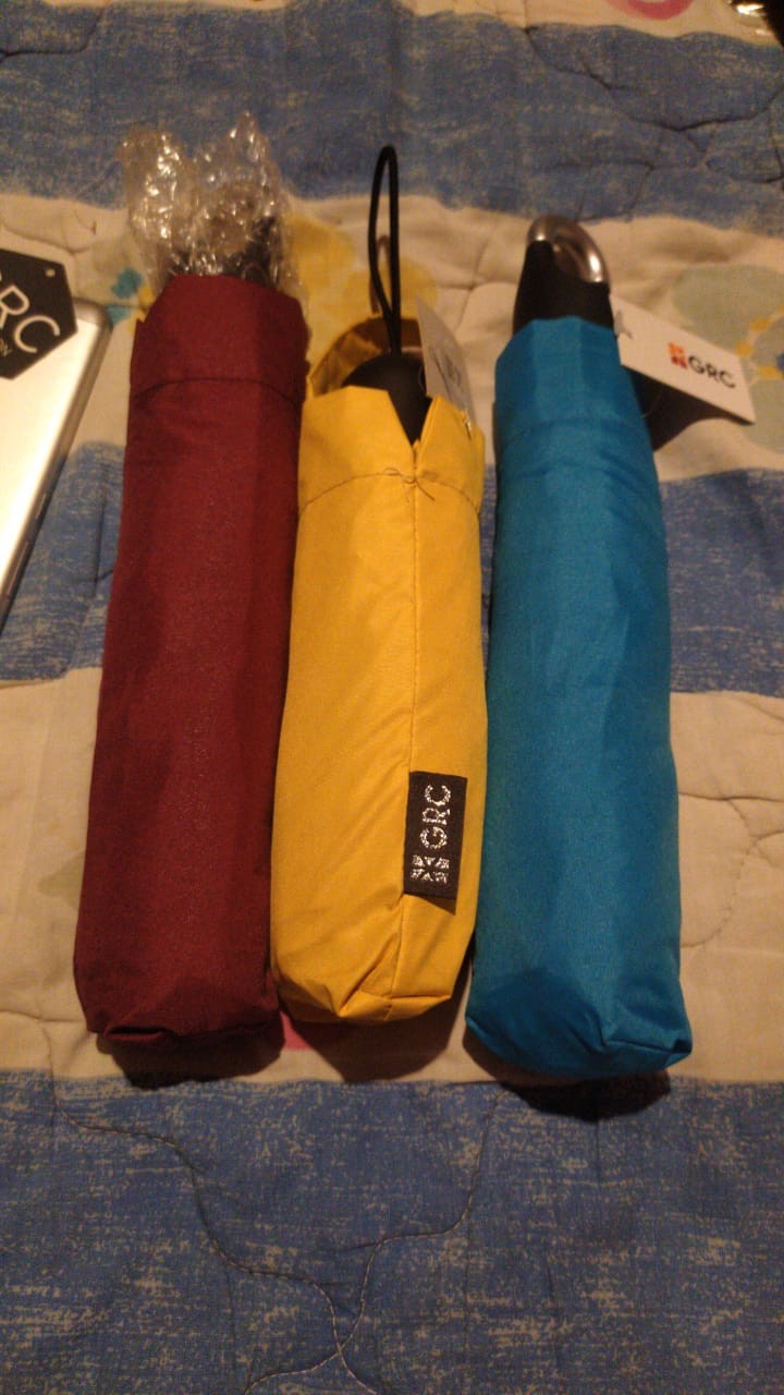 Jktumbrella / Payung Lipat 3 Travelling Polos Warna / Grc - 72003