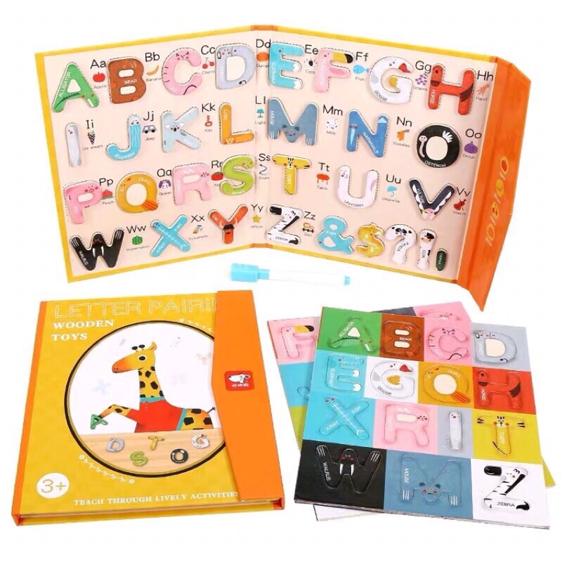 buku alfabet magnet abc magnetic book anak