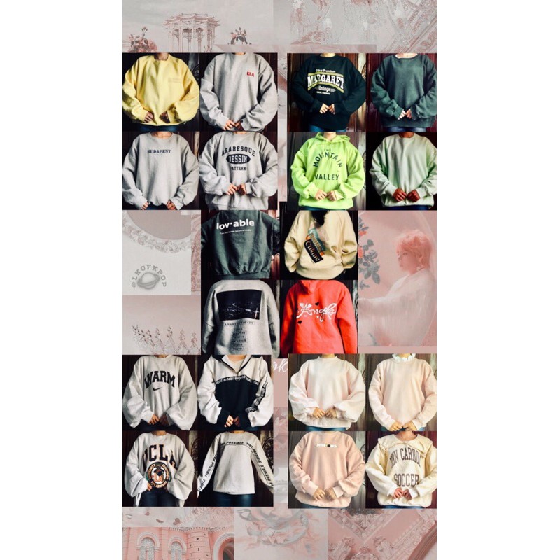 sweater lucu oversize tangan balon