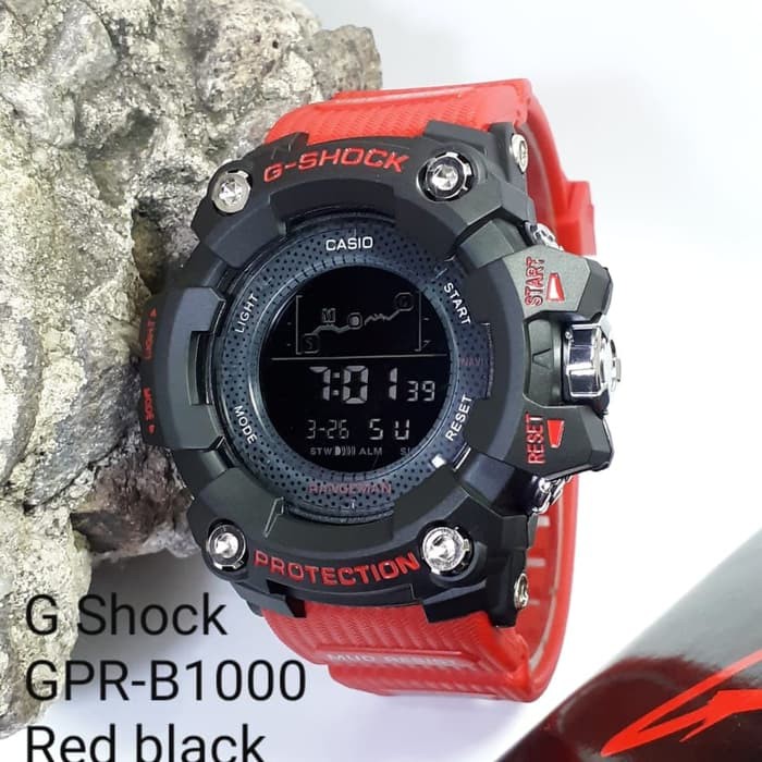 Jam Tangan Casio Gshock B1000 Water Resist - Hitam tali Merah