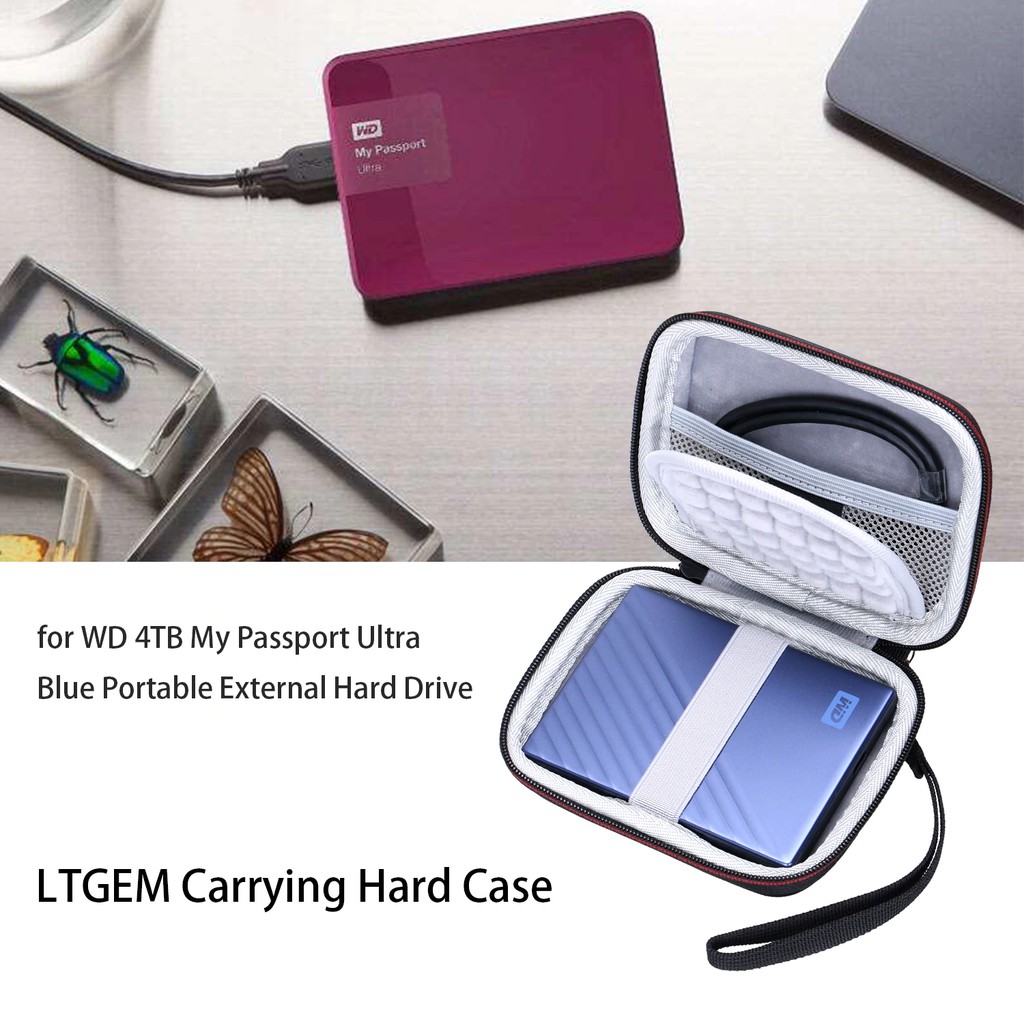 IMPORT LTGEM EVA Hard Case for WD 1TB 2TB 4TB My Passport Ultra Portable External Hard Drive