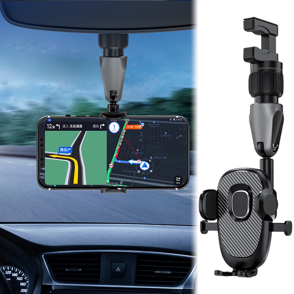Upgraded 360 Derajat ° Bracket Dudukan Handphone Universal Multifungsi Model Putar Untuk Kaca Spion Mobil