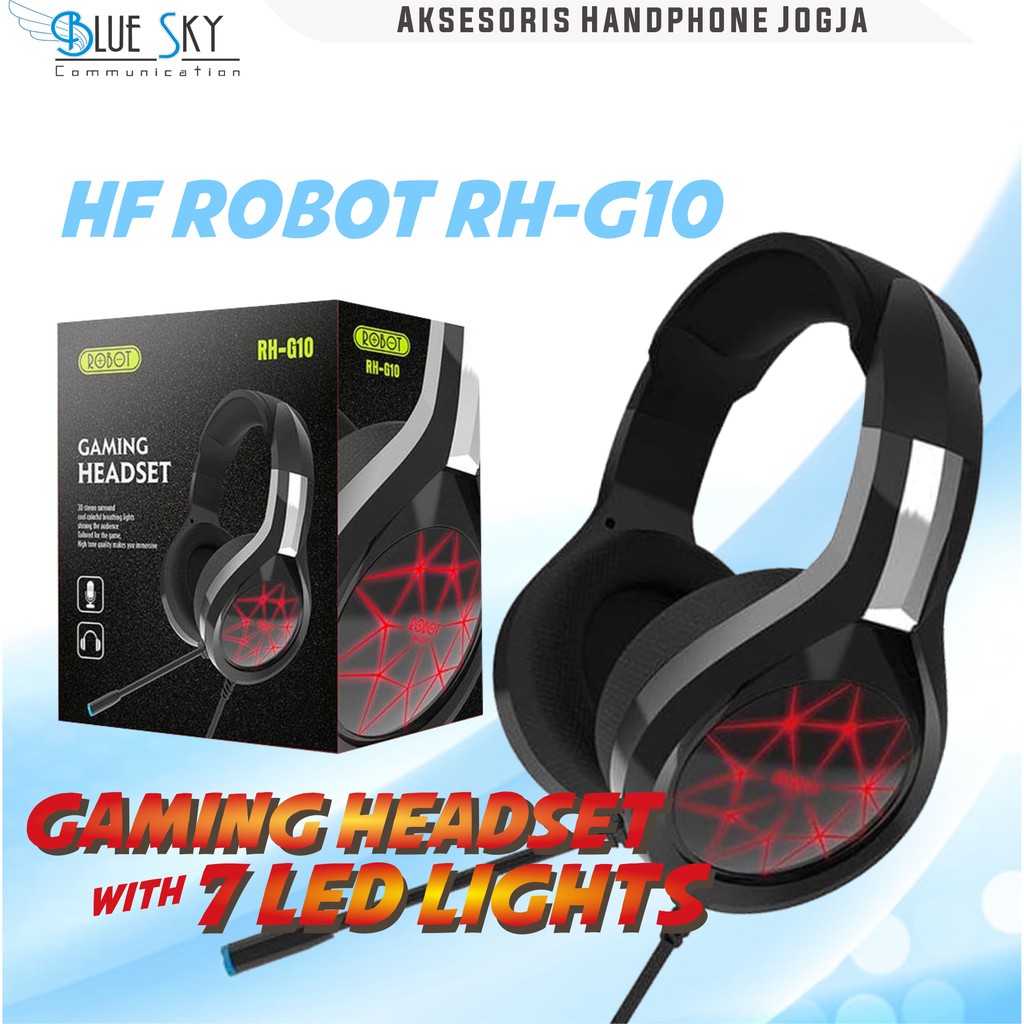 HEADPHONE HEADSET GAMING ROBOT RH-G10 BASS