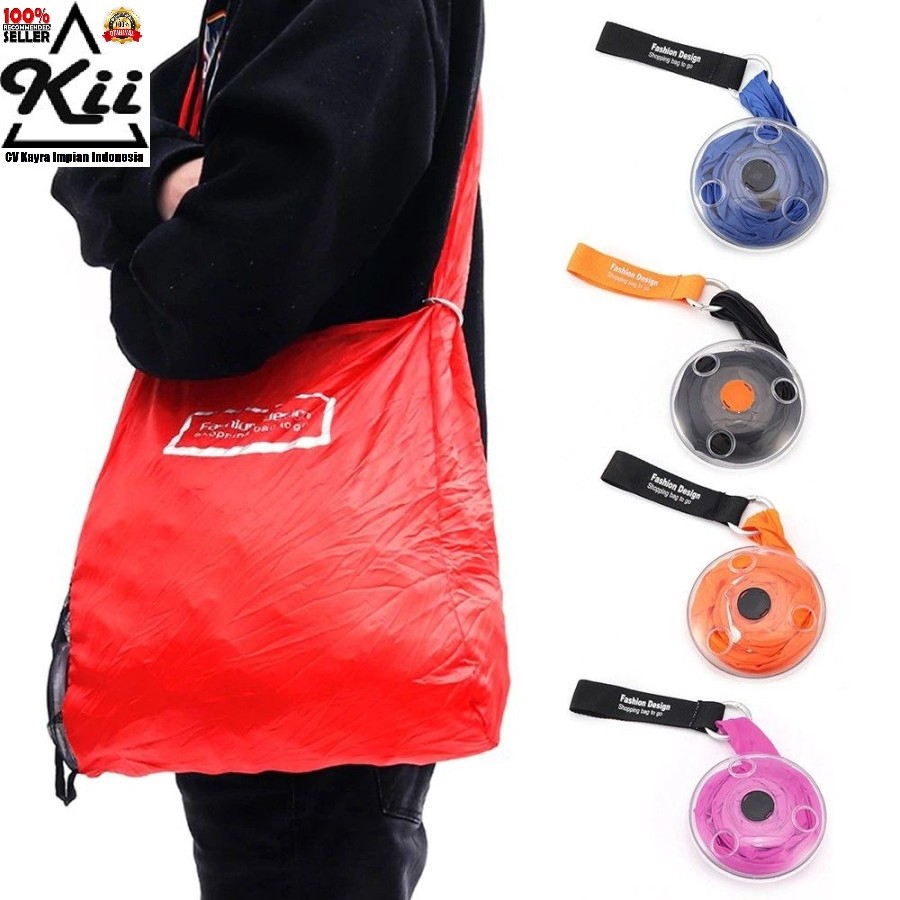 Shopping Bag Roll Up - Tas Gulung - Tas Belanja Gulung -Tote Bag Lipat