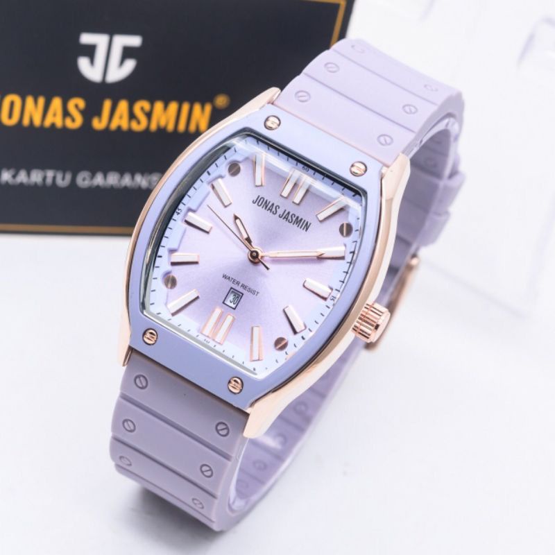 JAM TANGAN CEWEK FASHION JONAS JASMIN ORIGINAL JJ-2207/JAM TANGAN ANALOG RUBBER STRAP/