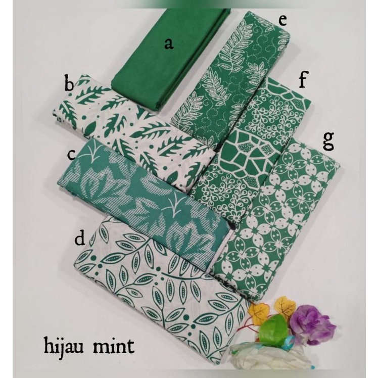 Kain Batik Cap Hijau Mint Bahan Batik Cap Hijau Kain Batik Cap Halus Hijau Mint Kain Batik Garutan K