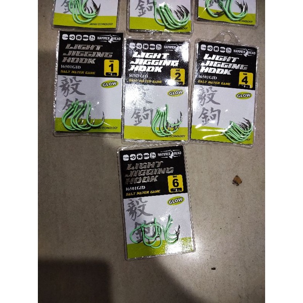 kail pancing hammerhead jigging light jigging 16501 gid flou nyala