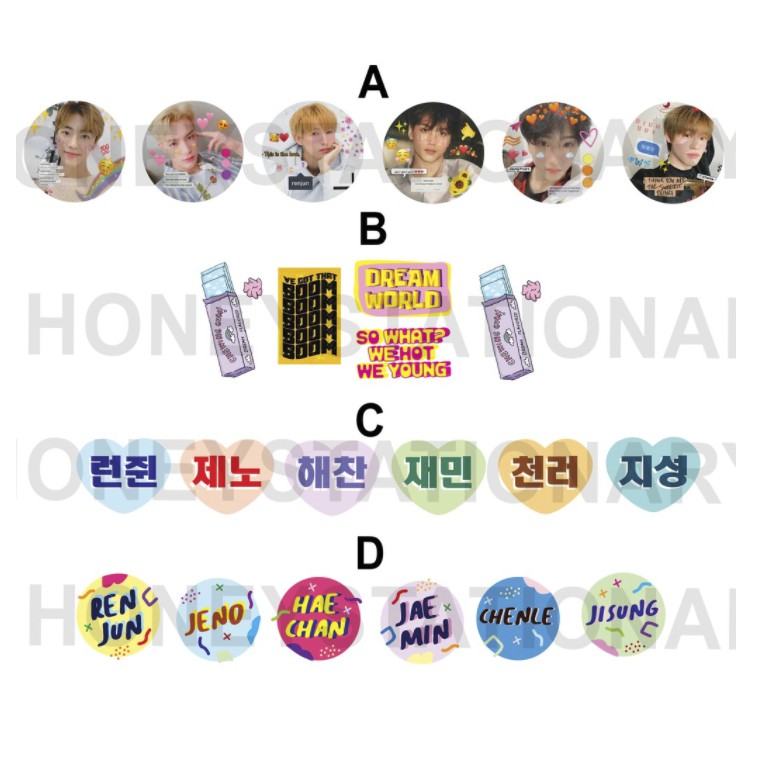 [PO] Stiker NCT DREAM Tumblr Aesthetic Jaemin Jisung Jeno Renjun Haechan Chenle