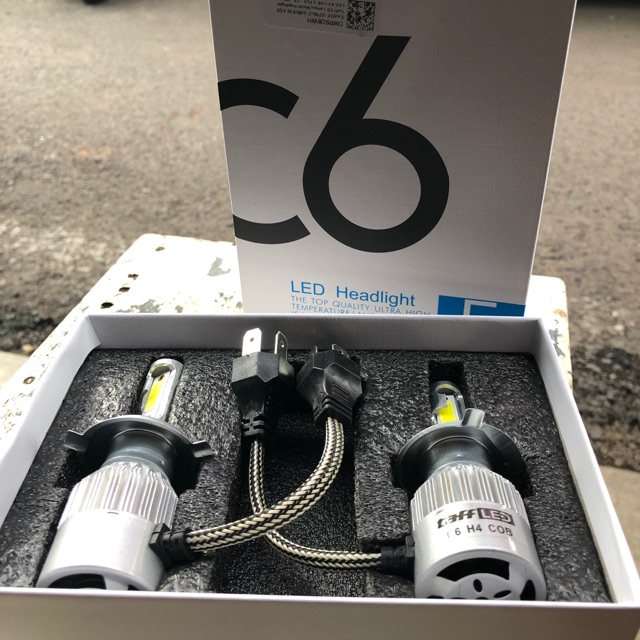 Lampu Mobil Headlight LED H4 C6 HOB